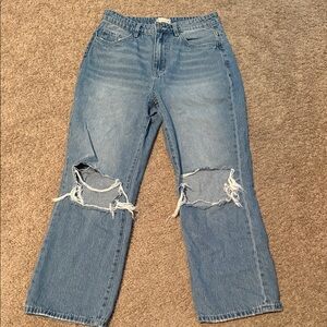 Altar'd State Blue Distressed Boyfriend Jeans